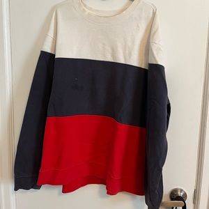 American eagle red, white and blue crewneck